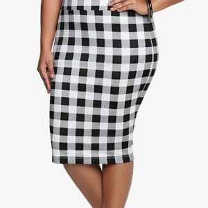Plaid Pencil Skirt